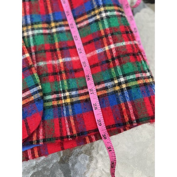 Vtg Pendleton Virgin Wool Blazer Jacket Womens Red Plaid Made USA 10 M Holiday - Picture 7 of 9